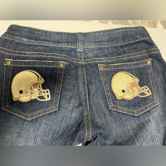 NFL Cleveland Browns Bootcut Denim Jeans Womens 30 - Picture 5 of 12